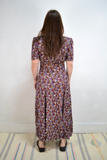 90s Purple Floral Rayon Number