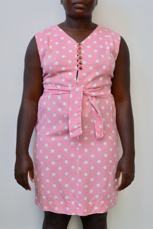 60s Pink Polkadot Dress