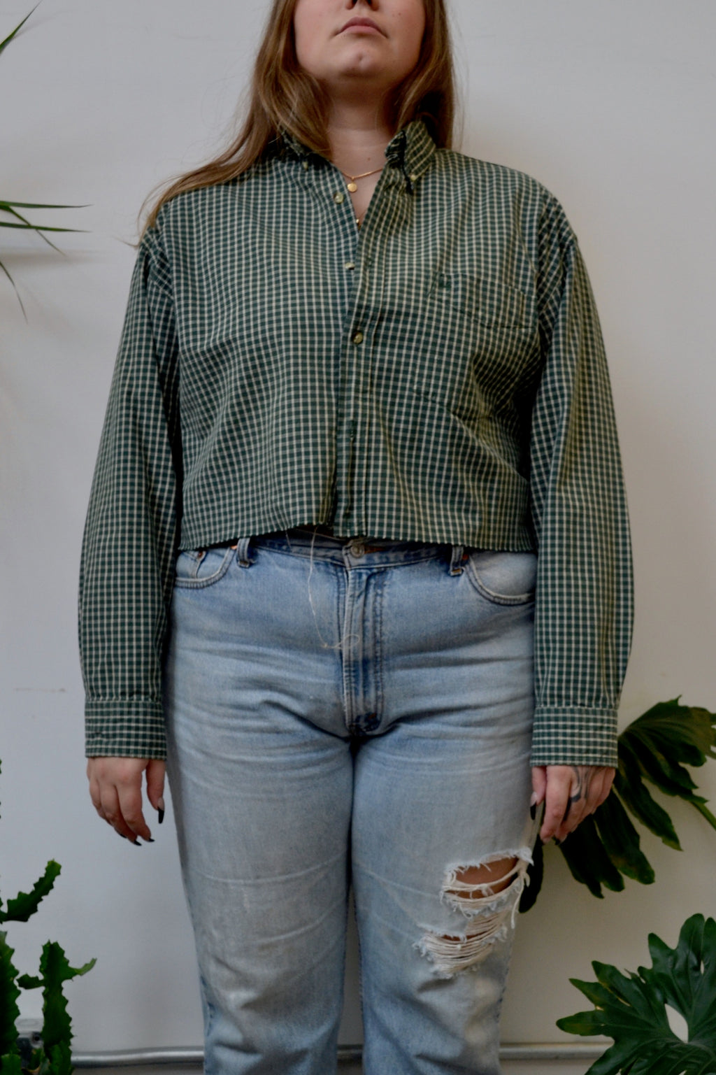 Cropped Cactus Button Up
