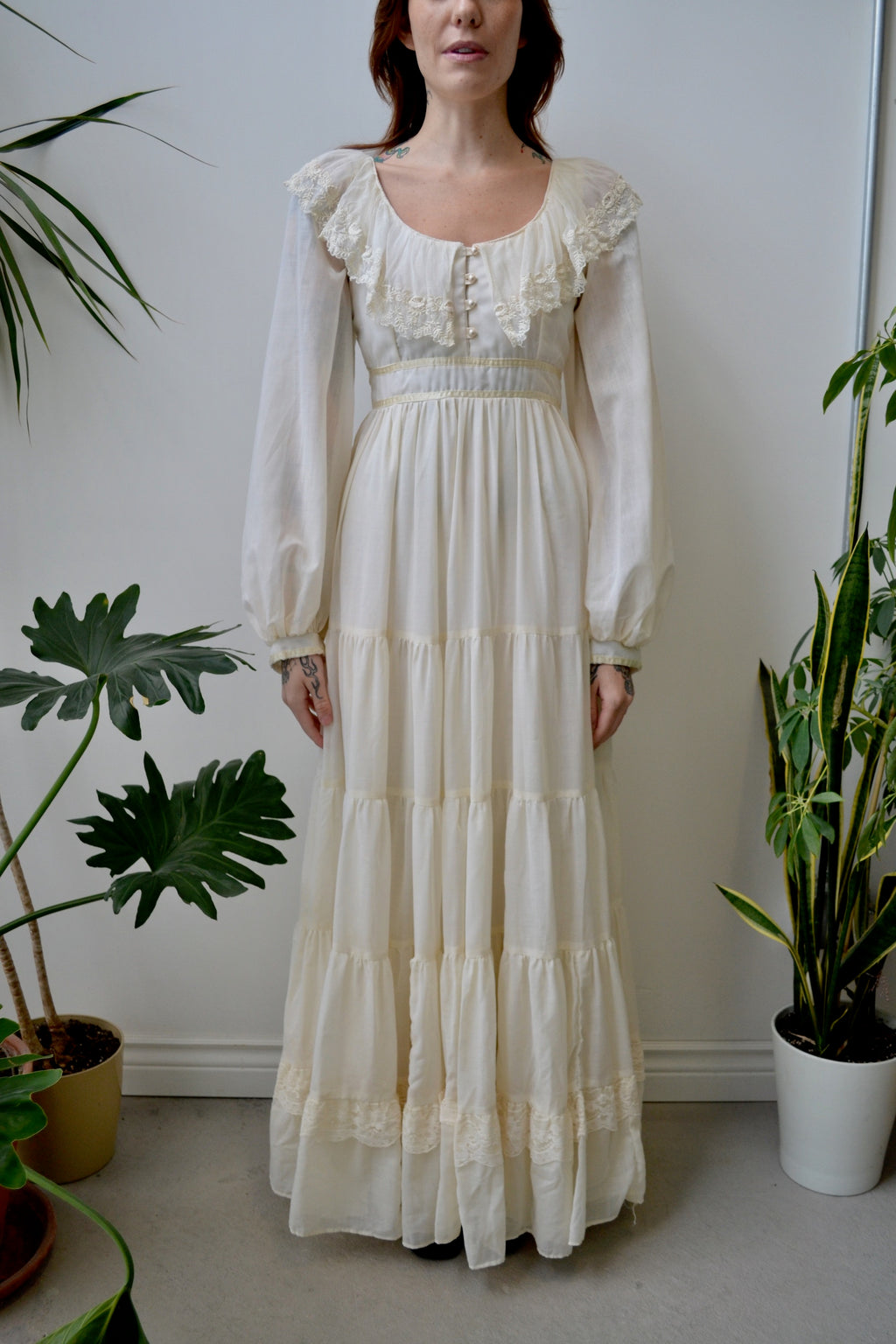 Ruffle Gunne Sax Gown