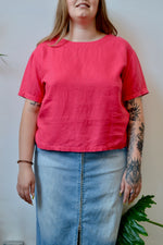 Rose Linen Top