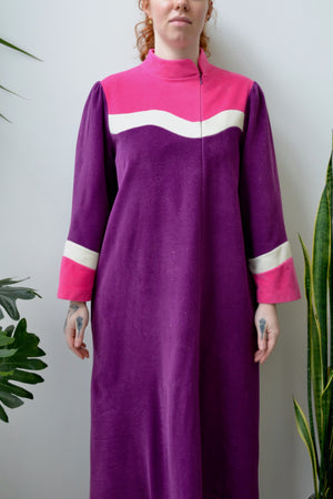 70s Magenta Mod Robe