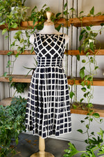 Gorgeous 50s Black and White Dress