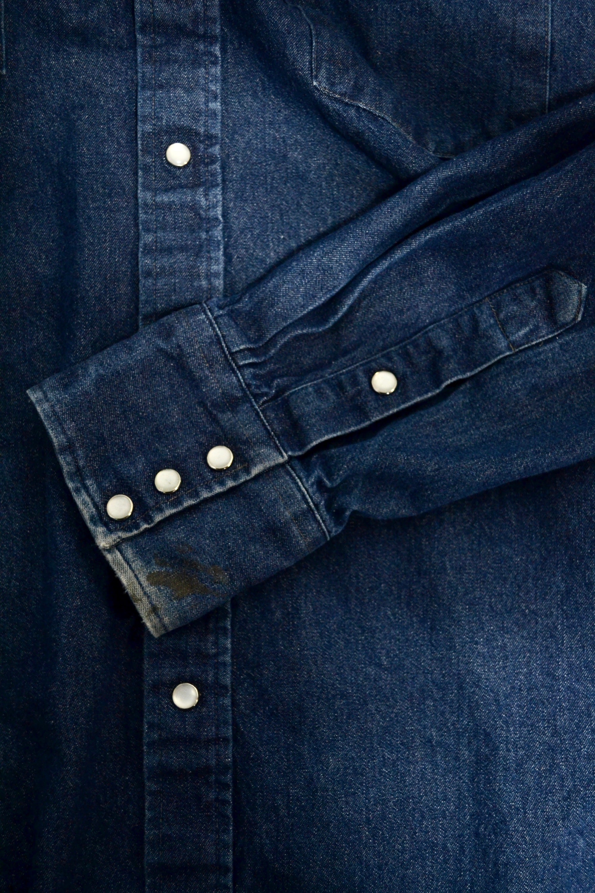 Dark Wash Denim Western Style Shirt