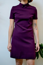 Plum Knit Shift Dress