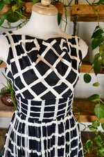 Gorgeous 50s Black and White Dress