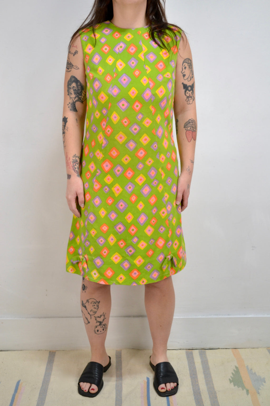 60s Patterned Wiggle Dress