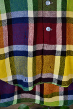 Fifties Plaid Wool Button Up