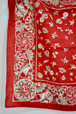 Gorgeous Vintage Cotton Red Bandana