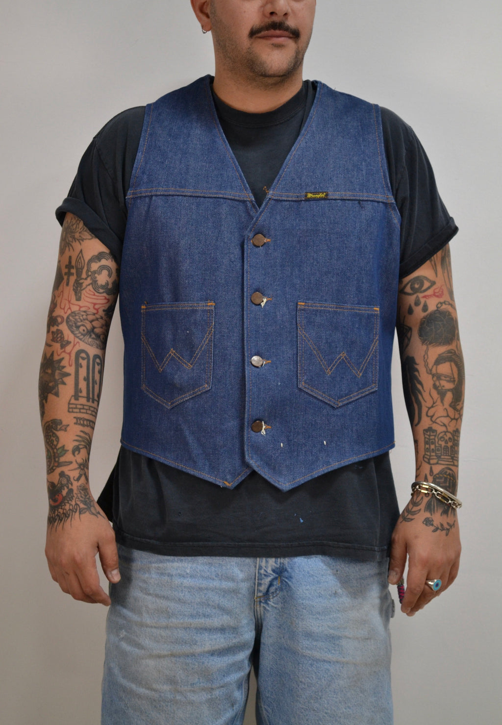 Dark Wash Wrangler Denim Vest