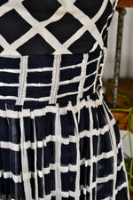 Gorgeous 50s Black and White Dress