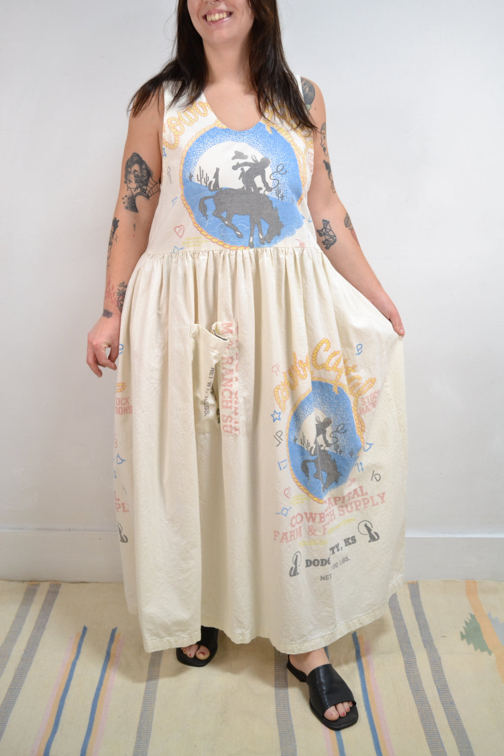 Cowboy Capital Flour Sack Dress