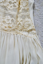 1930s/1940s Cream Sheer Wedding Gown