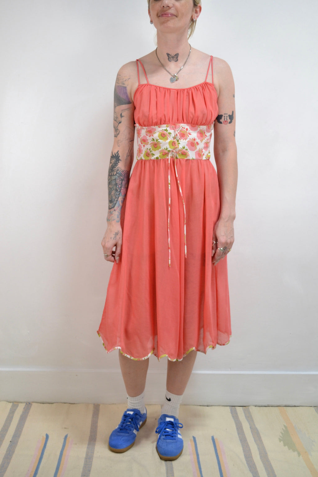 Floral Coral Summer Dress