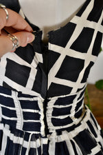 Gorgeous 50s Black and White Dress