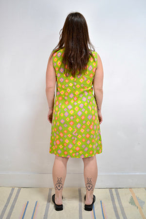 60s Patterned Wiggle Dress