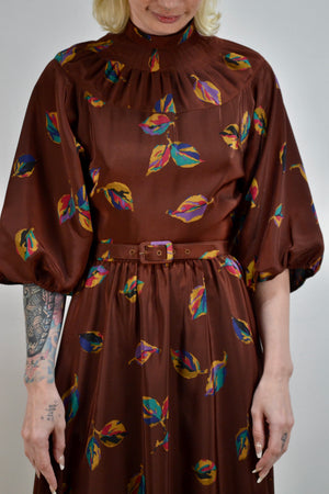 Botanical Belted Dress