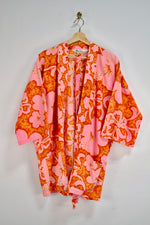 Vintage Hawaiian Barkcloth Robe