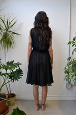 Drapey Black Chiffon Dress