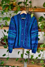 90s Coogi-Esque 3D Knit Cardi