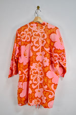 Vintage Hawaiian Barkcloth Robe