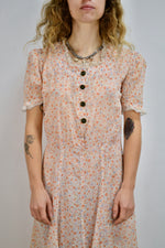 Gauzy Cotton Floral Dress