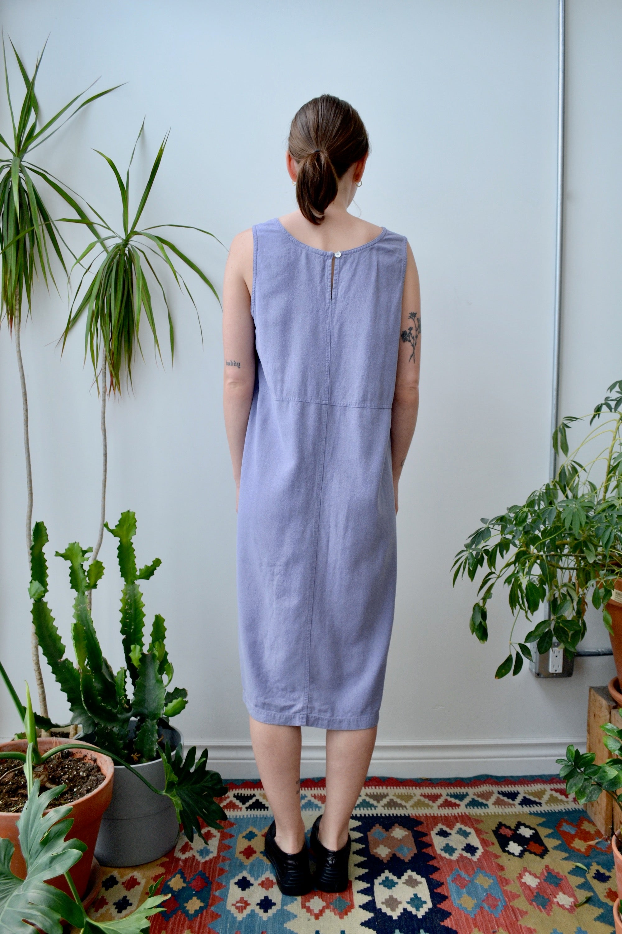 Lavender Raw Silk Dress