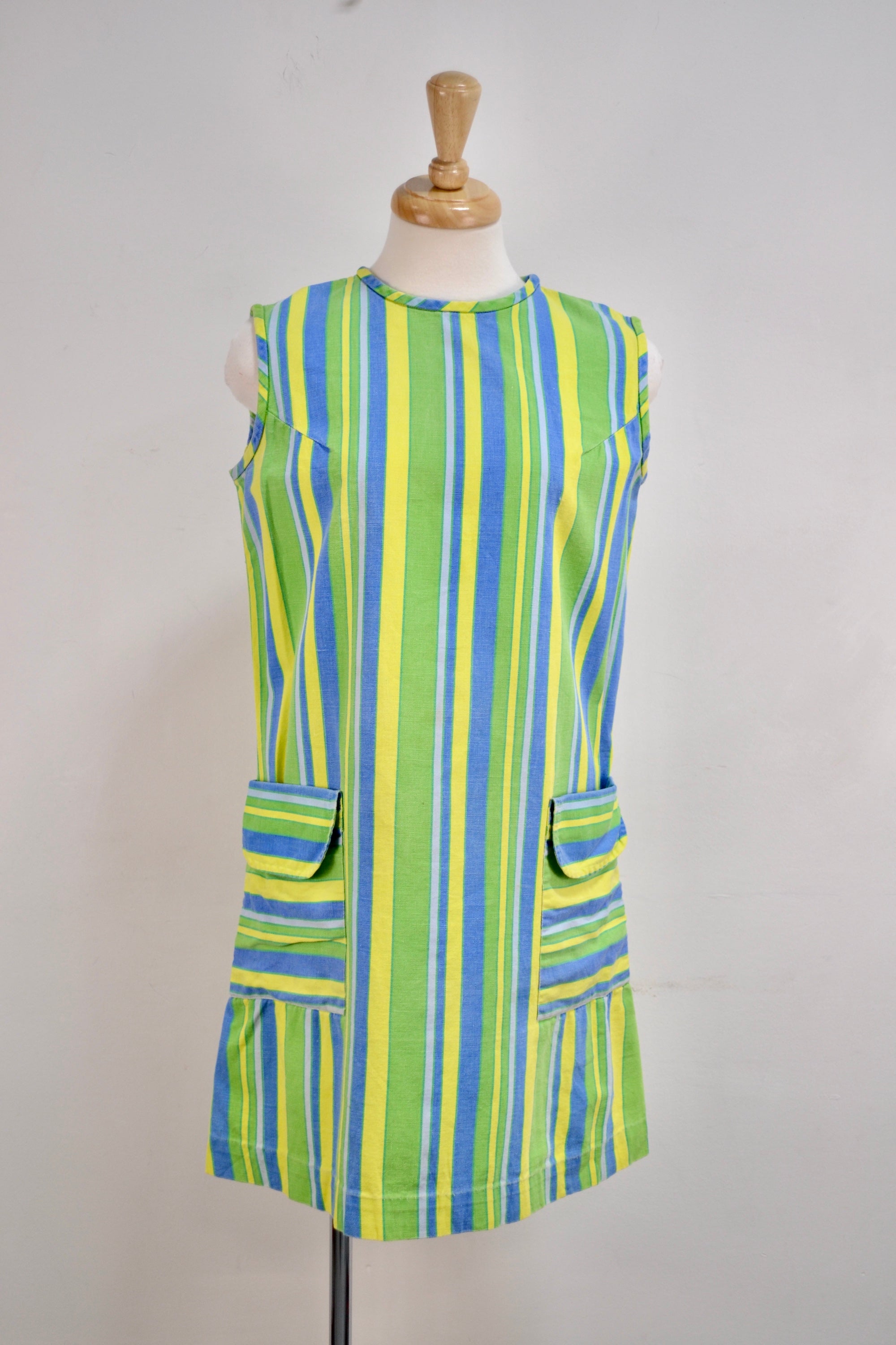 Vintage Sears Striped Cotton Shift Dress