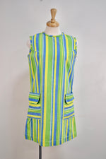 Vintage Sears Striped Cotton Shift Dress