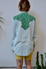 Mint Quilted Western Shirt