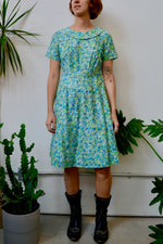 Fifties Floral Cotton Dress