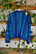 90s Coogi-Esque 3D Knit Cardi