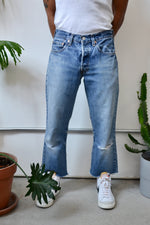 Cropped Levi's 501s