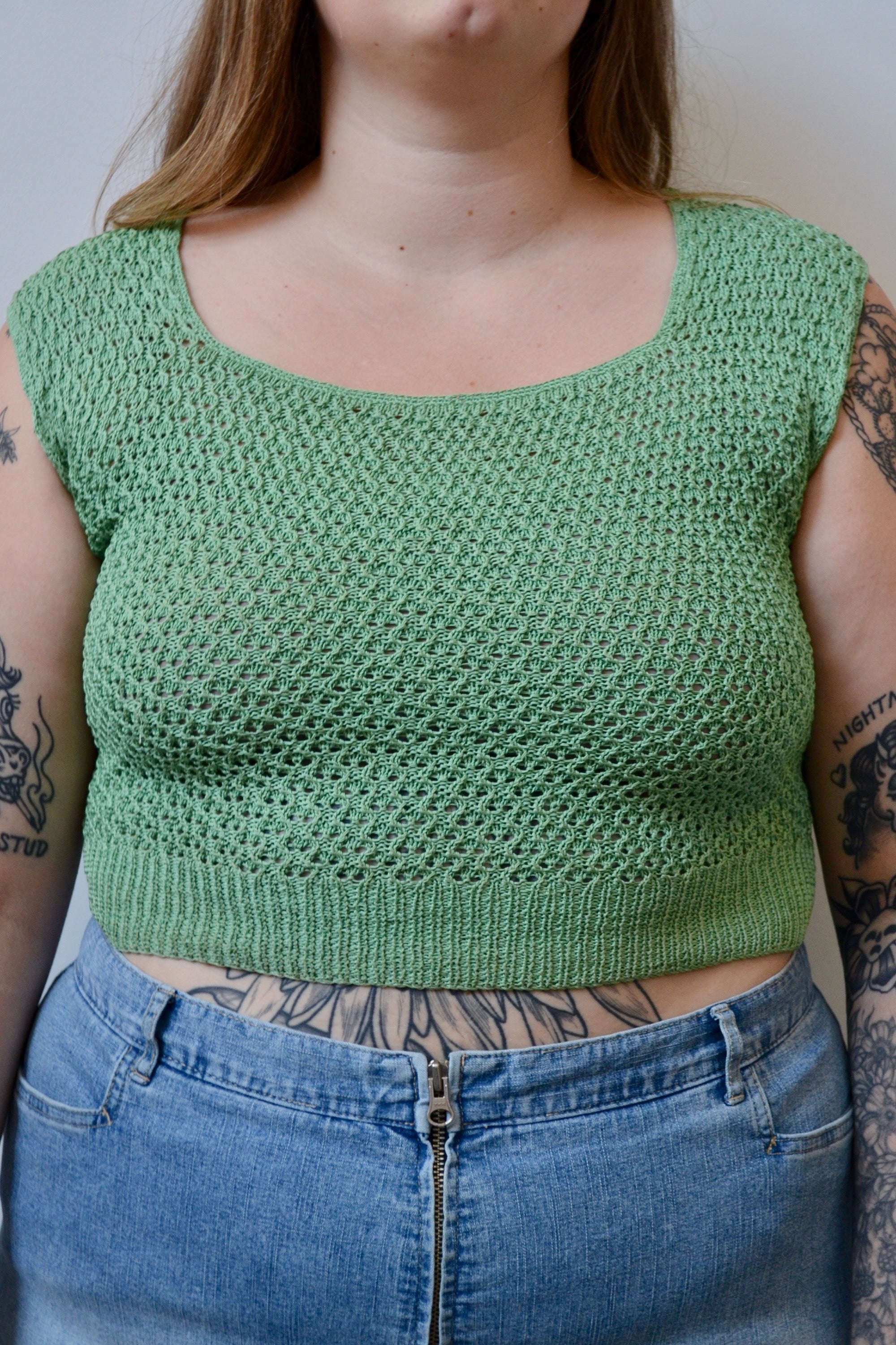 Mint Crochet Top