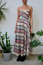 Bias Striped 40s/50s Prom Dress