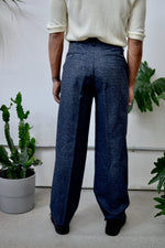 Textured Wool Blend Trousers