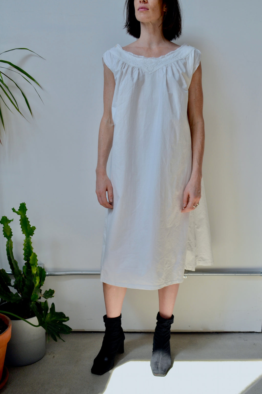 Monogrammed Antique Linen Nightgown