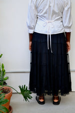 90s Who Is She? Sheer Silk Skirt