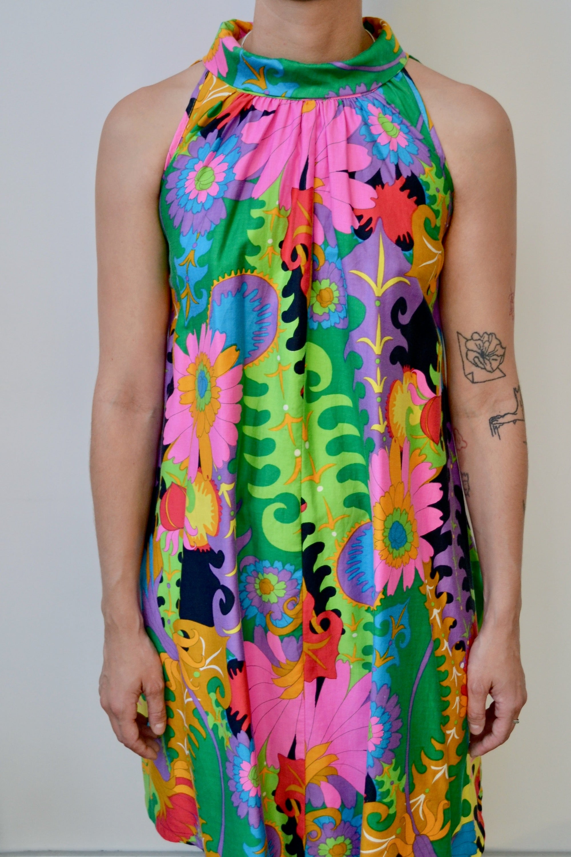 60s Psychedelic Garden Dress