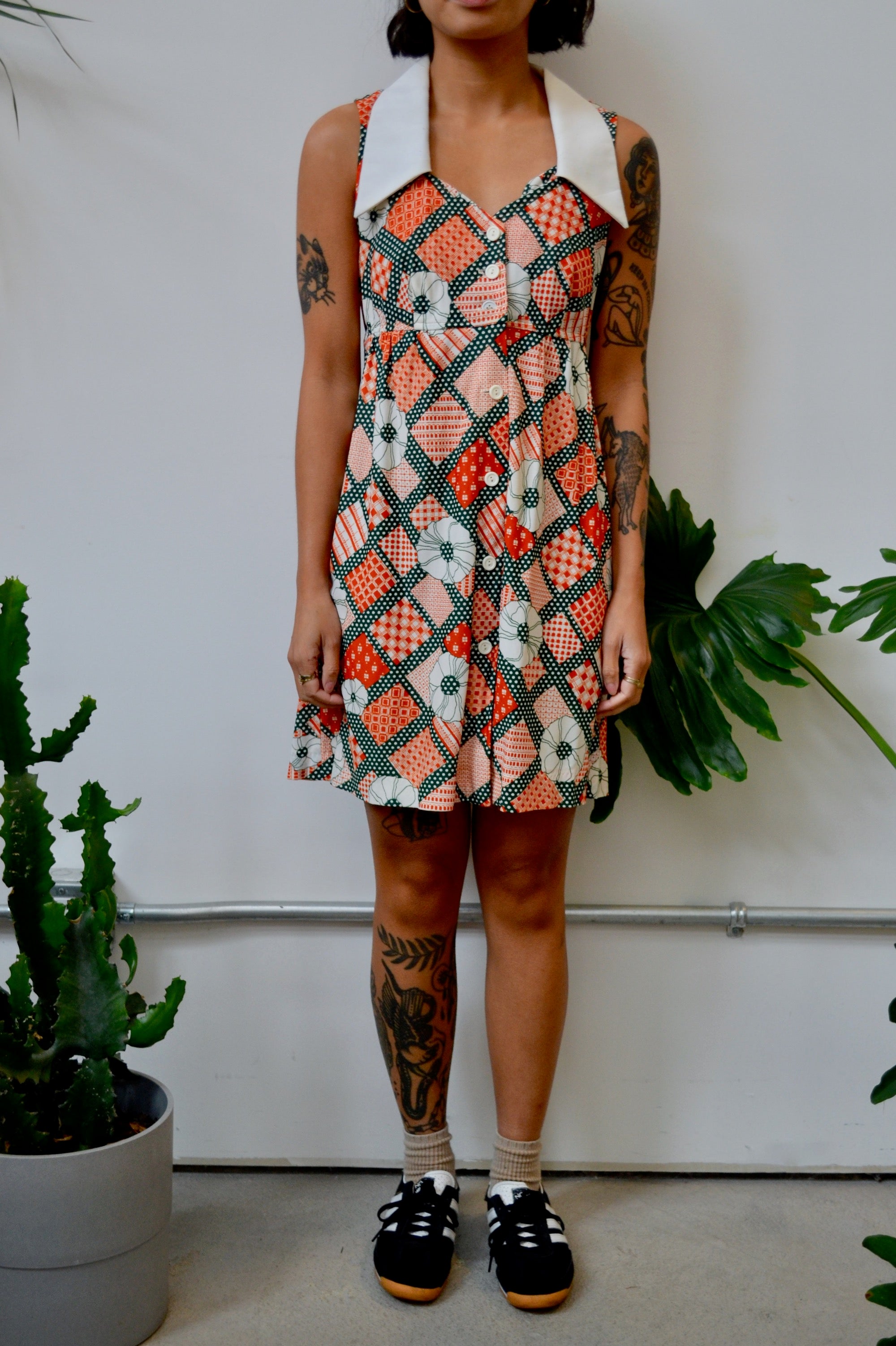 Patterned Mini Dress