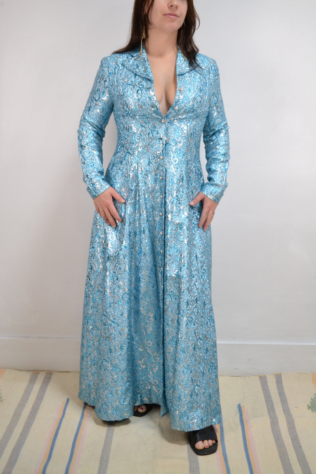 Icy Blue Tinsel Maxi