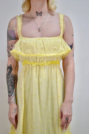 Lemon Sherbert Tiered Maxi