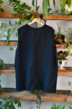 Plus Black Linen Top