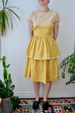 Mustard Tiered Party Dress