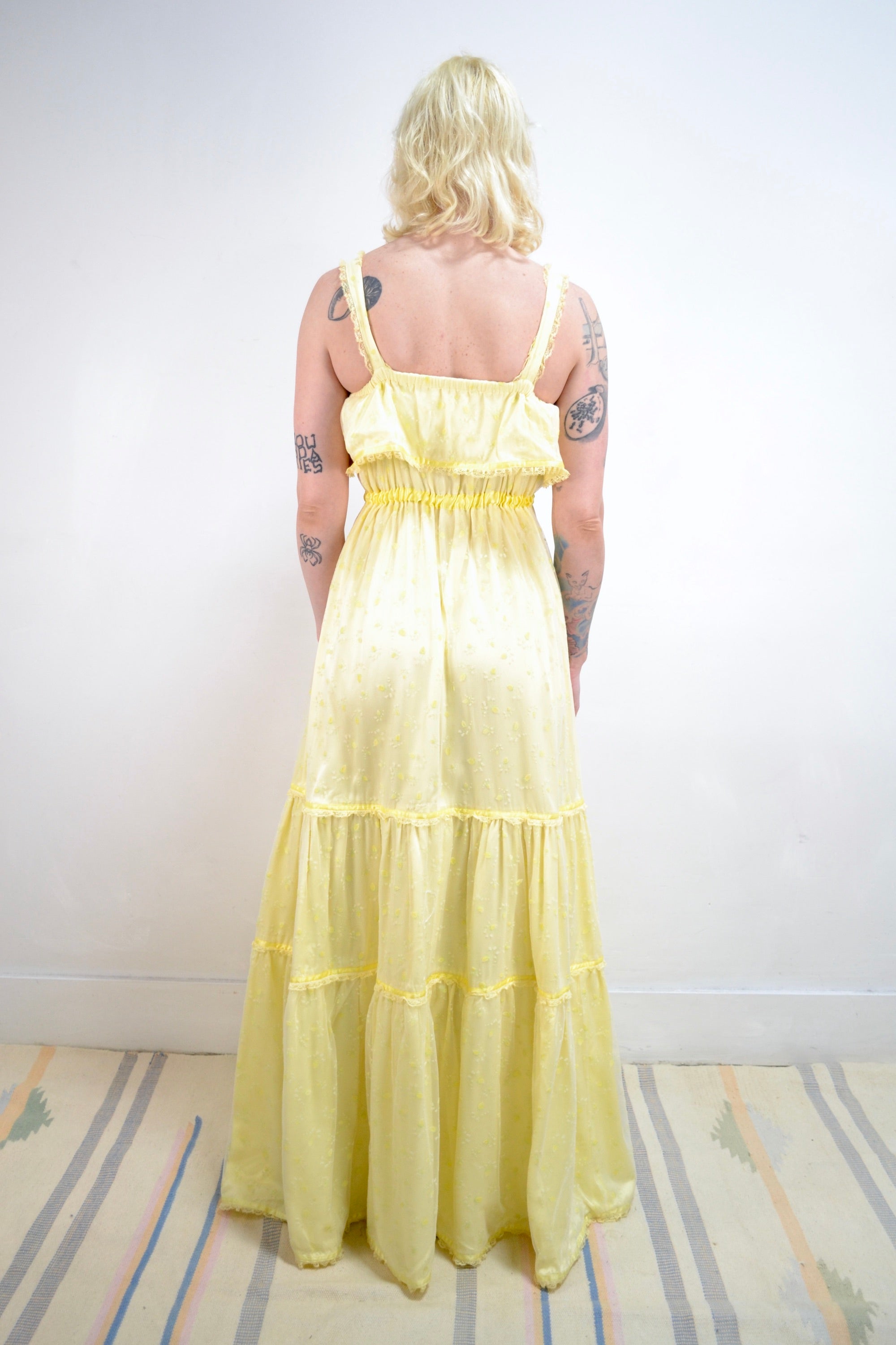 Lemon Sherbert Tiered Maxi