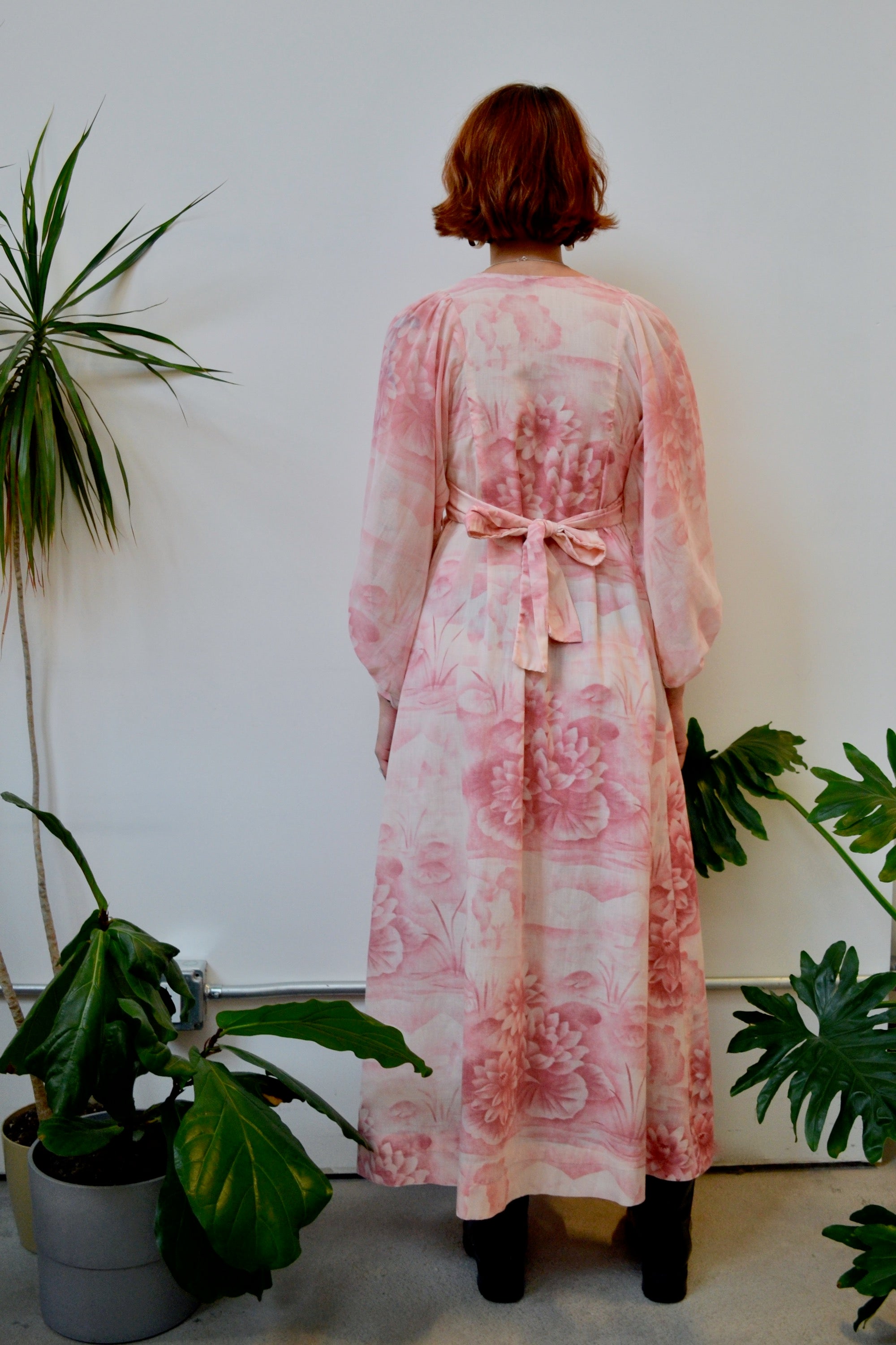 Lacey Pink Floral Gown