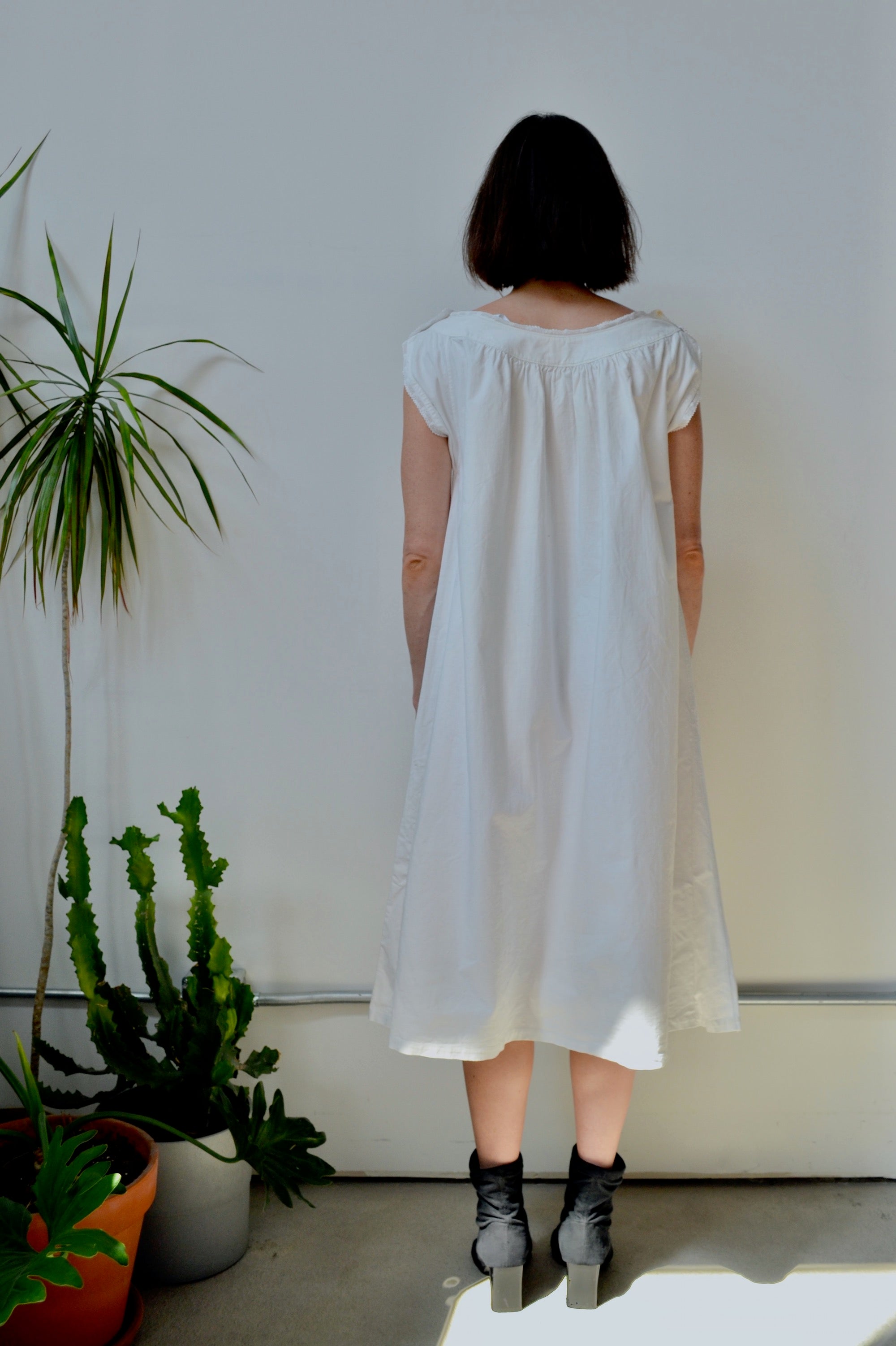 Monogrammed Antique Linen Nightgown