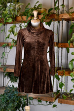 70s Brown Velvet Mini
