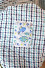 90s/00s Plaid Seersucker Babydoll Summer Dress