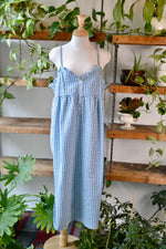 90s/00s Plaid Seersucker Babydoll Summer Dress